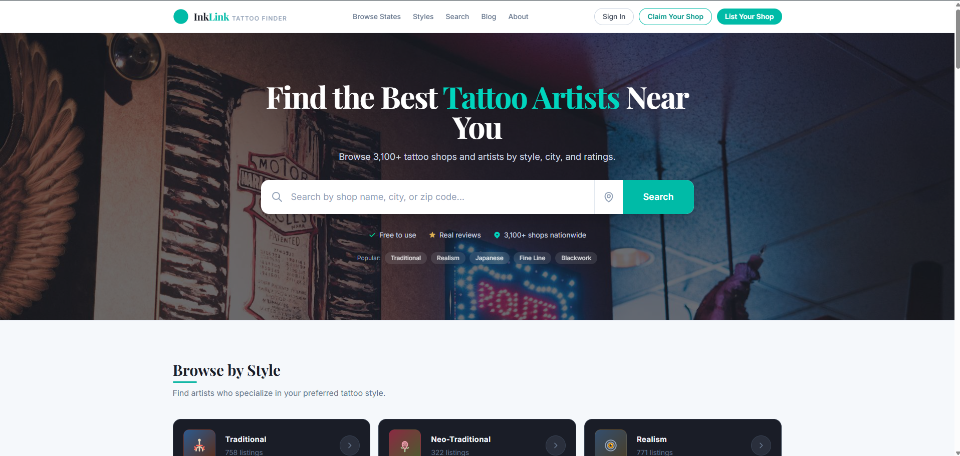 Inklink Tattoo Finder
